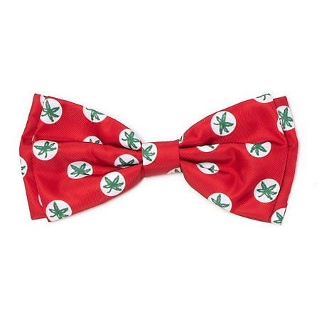 The License House Ohio State Buckeyes Tossed Decals Dog Bow Tie Collar Accessory
