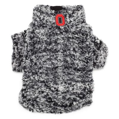 The License House Ohio State Buckeyes Wubby Fleece Quarter Zip Dog Pullover