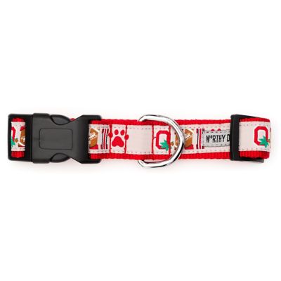 Image showing  Adjustable Ohio State Buckeyes Paw Print OH-IO Dog Collar