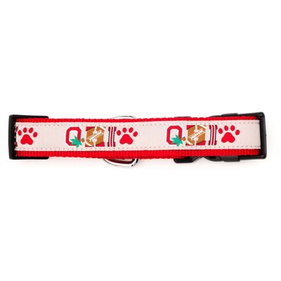 Image showing  Adjustable Ohio State Buckeyes Paw Print OH-IO Dog Collar
