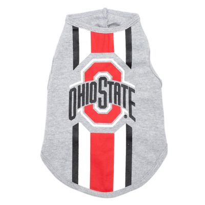 The License House Ohio State Buckeyes Stripe Dog T-Shirt