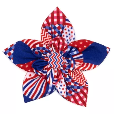 Worthy Dog Americana Flower Adjustable Pet Collar Accessory Cat Bandanas Ties & Accessories