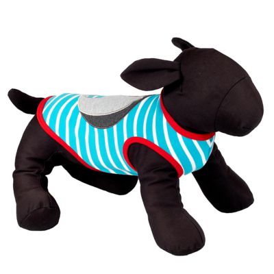Image showing 1 th Worthy Dog Applique Jaws Graphic Stripe Sleeveless Dog T-Shirt