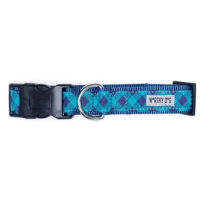 Image showing  Adjustable Bias Buffalo Plaid Dog Collar