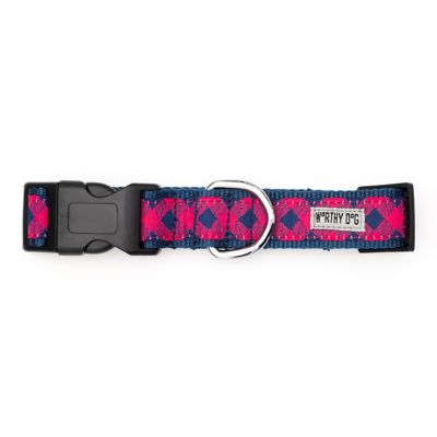 Image showing  Adjustable Bias Buffalo Plaid Dog Collar