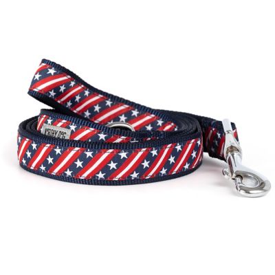 Worthy Dog Bias Stars and Stripes Nylon Dog Leash