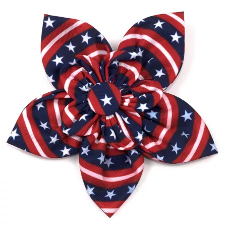 Worthy Dog Bias Stars and Stripes Flower Adjustable Pet Collar Accessory Dog Bandanas Ties & Accessories