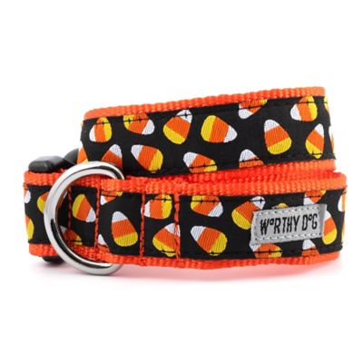 Worthy Dog Adjustable Candy Corn Dog Collar