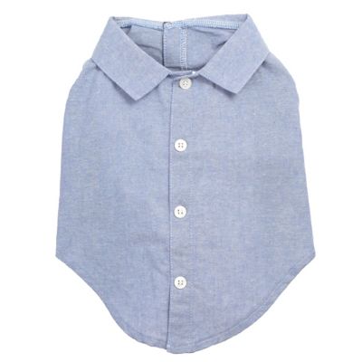 Worthy Dog Chambray Button Up Look Pet Shirt