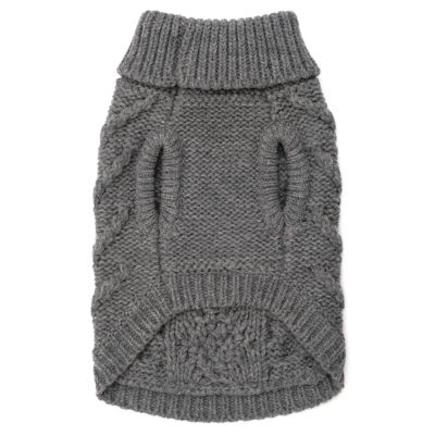 Image showing  Chunky Knit Turtleneck Pullover Dog Sweater