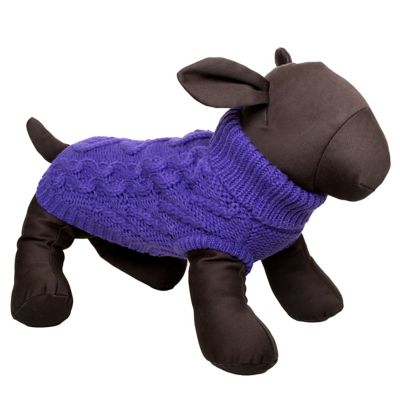 Image showing  Chunky Knit Turtleneck Pullover Dog Sweater