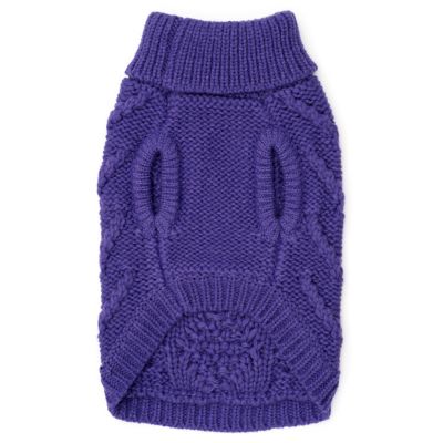 Image showing  Chunky Knit Turtleneck Pullover Dog Sweater