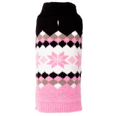 Worthy Dog Colorblock Snowflake Pullover Sweater