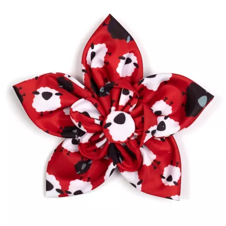 Dignified Dog Counting Sheep Flower Adjustable Pet Collar Accessory Dog Bandanas Ties & Accessories