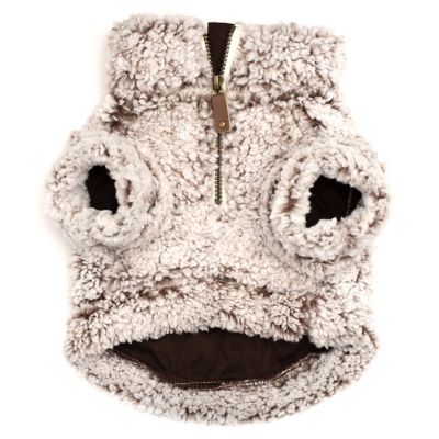 Image showing 2 th Worthy Dog Cozy Wubby Fleece Quarter-Zip Dog Pullover