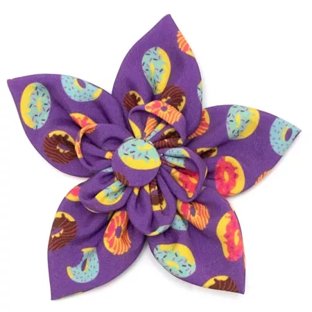 Worthy Dog Donuts Flower Adjustable Pet Collar Accessory Dog Bandanas Ties & Accessories