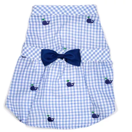 Worthy Dog Adjustable Embroidered Gingham Pet Dress Dog Dresses