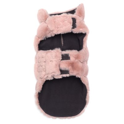 Worthy Dog Faux Fur Adjustable Dog Coat