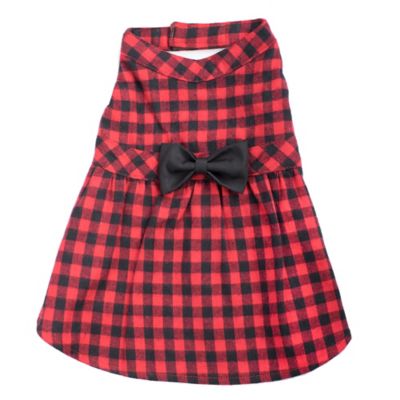 Worthy Dog Flannel Plaid Adjustable Pet Dress