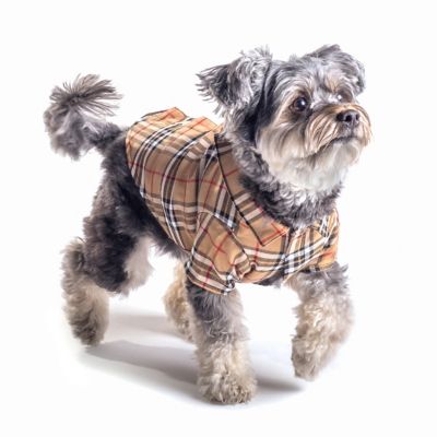 Image showing  Flannel Plaid Button-Up Look Pet Shirt