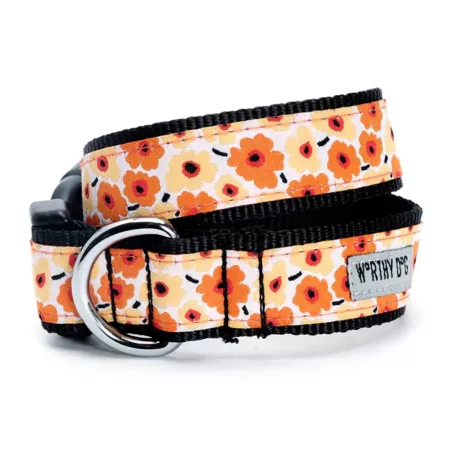 Worthy Dog Adjustable Floral Dog Collar Dog Basic Collars