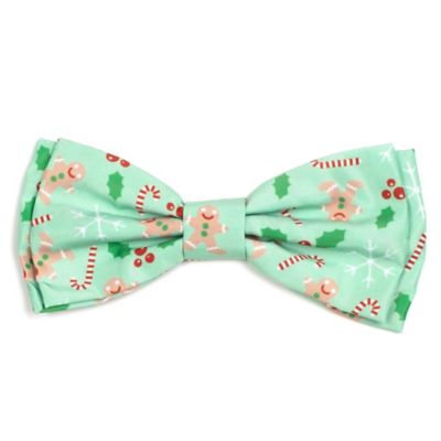 Worthy Dog Gingerbread Adjustable Bow Tie Pet Collar Accessory