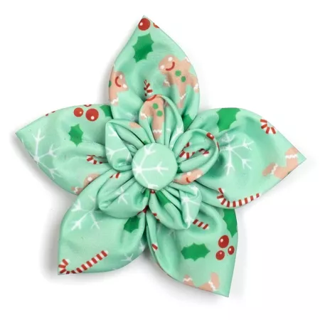 Worthy Dog Gingerbread Flower Adjustable Pet Collar Accessory Dog Bandanas Ties & Accessories