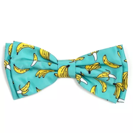 Worthy Dog Go Bananas Pet Collar Accessory with Adjustable Bow Tie Dog Bandanas Ties & Accessories