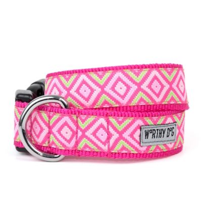 Worthy Dog Adjustable Graphic Diamond Dog Collar