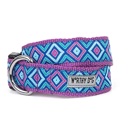 Worthy Dog Adjustable Graphic Diamond Dog Collar