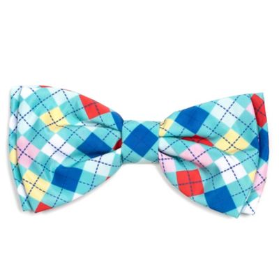 Worthy Dog Haberdashery Argyle Adjustable Bow Tie Pet Collar Accessory