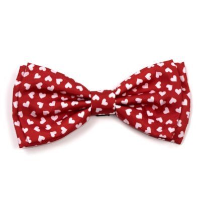 Worthy Dog Hearts Bow Tie Adjustable Pet Collar Accessory