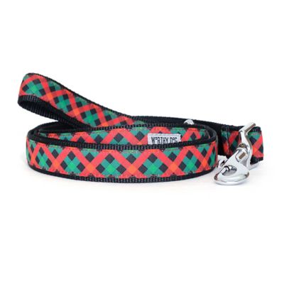 Worthy Dog Holiday Check Nylon Dog Leash