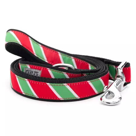 Worthy Dog Holiday Stripe Dog Leash Dog Basic Leashes