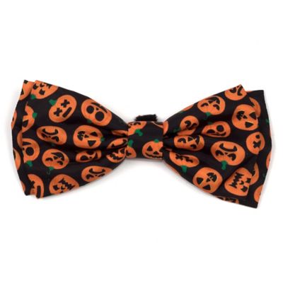 Worthy Dog Jack-O-Lantern Adjustable Bow Tie Pet Collar Accessory