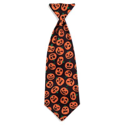 Worthy Dog Jack-O-Lantern Adjustable Neck Tie Pet Collar Accessory