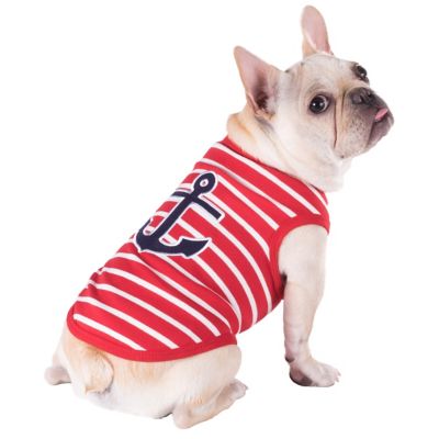 Image showing  Knit Stripe Applique Anchor Dog T-Shirt