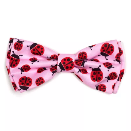 Dignified Dog Ladybugs Bow Tie Adjustable Pet Collar Accessory Dog Bandanas Ties & Accessories