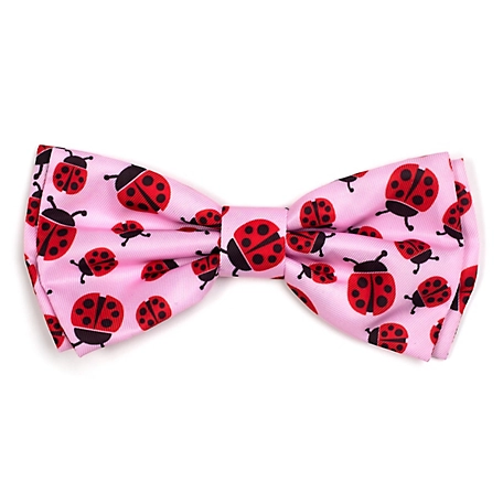 Worthy Dog Ladybugs Bow Tie Adjustable Pet Collar Accessory