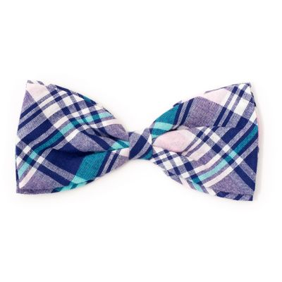 Worthy Dog Madras Plaid Bow Tie Pet Collar Accessory