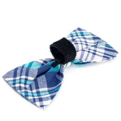 Image showing 1 th Worthy Dog Madras Plaid Bow Tie Pet Collar Accessory