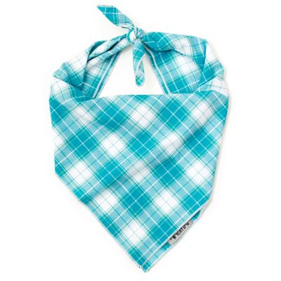 Image showing  Madras Plaid Classic Square Tie-On Pet Bandana