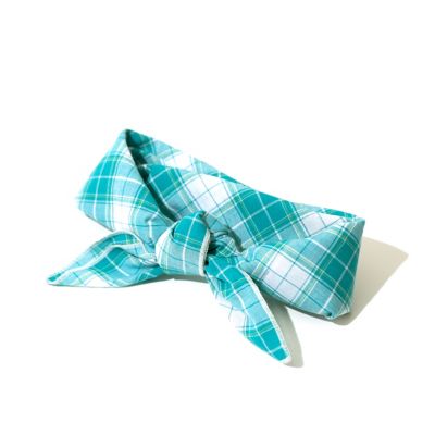 Image showing  Madras Plaid Classic Square Tie-On Pet Bandana