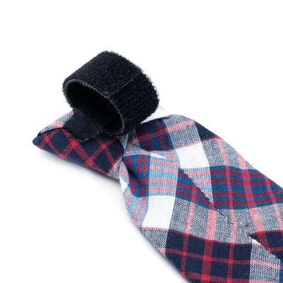 Image showing  Madras Plaid Adjustable Neck Tie Pet Collar Accessory
