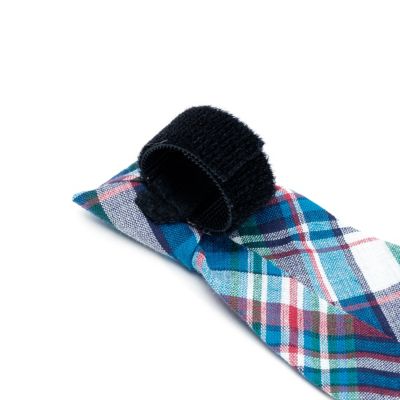 Image showing  Madras Plaid Adjustable Neck Tie Pet Collar Accessory