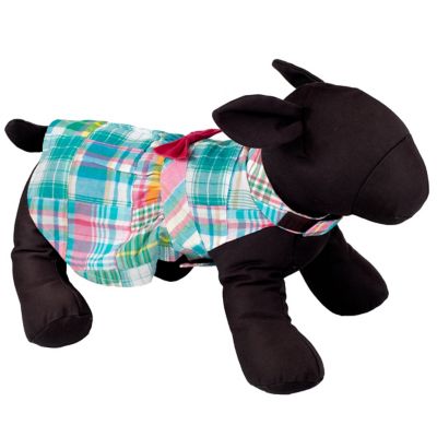 Image showing  Multi Patch Madras Adjustable Pet Dress