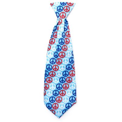 Worthy Dog Patriotic Peace Signs Adjustable Neck Tie Pet Collar Accessory