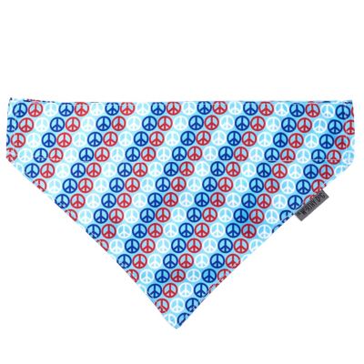 Worthy Dog Patriotic Peace Signs Slide-On Pet Bandana