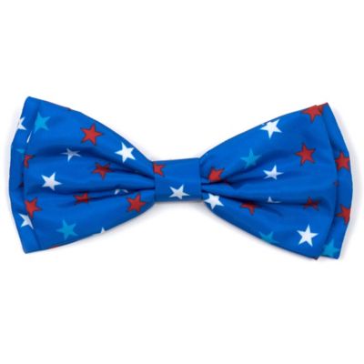 Worthy Dog Patriotic Stars Adjustable Bow Tie Pet Collar Accessory