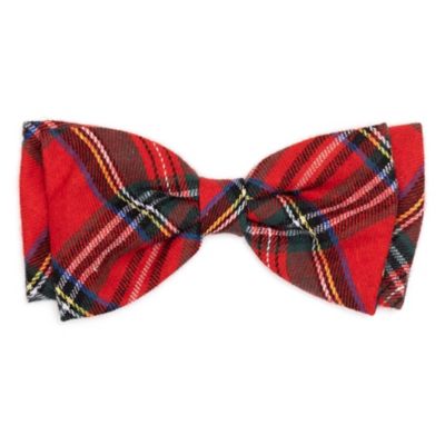 Image showing  Plaid Bow Tie Adjustable Pet Collar Accessory